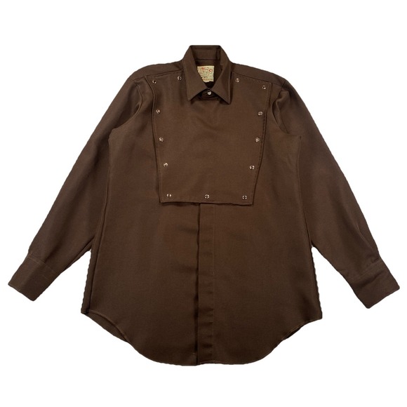 H Bar C Other - H Bar C Ranchwear El Dorado Big Shirt Pearl Snap Western Brown Size 16 1/2